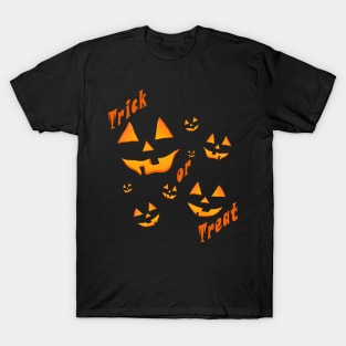 Halloween Trick or Treat Jack-O-Lanterns or Jack-O’Lanterns smiling T-Shirt